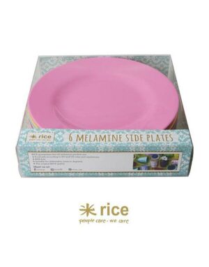 rice melamine side plates in assorted classic colors